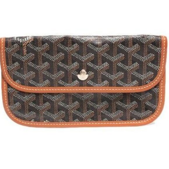 Authentic Goyard Goyardine Saint Louis PM Black Brown Shoulder Tote Bag & Pouch - Picture 10 of 16